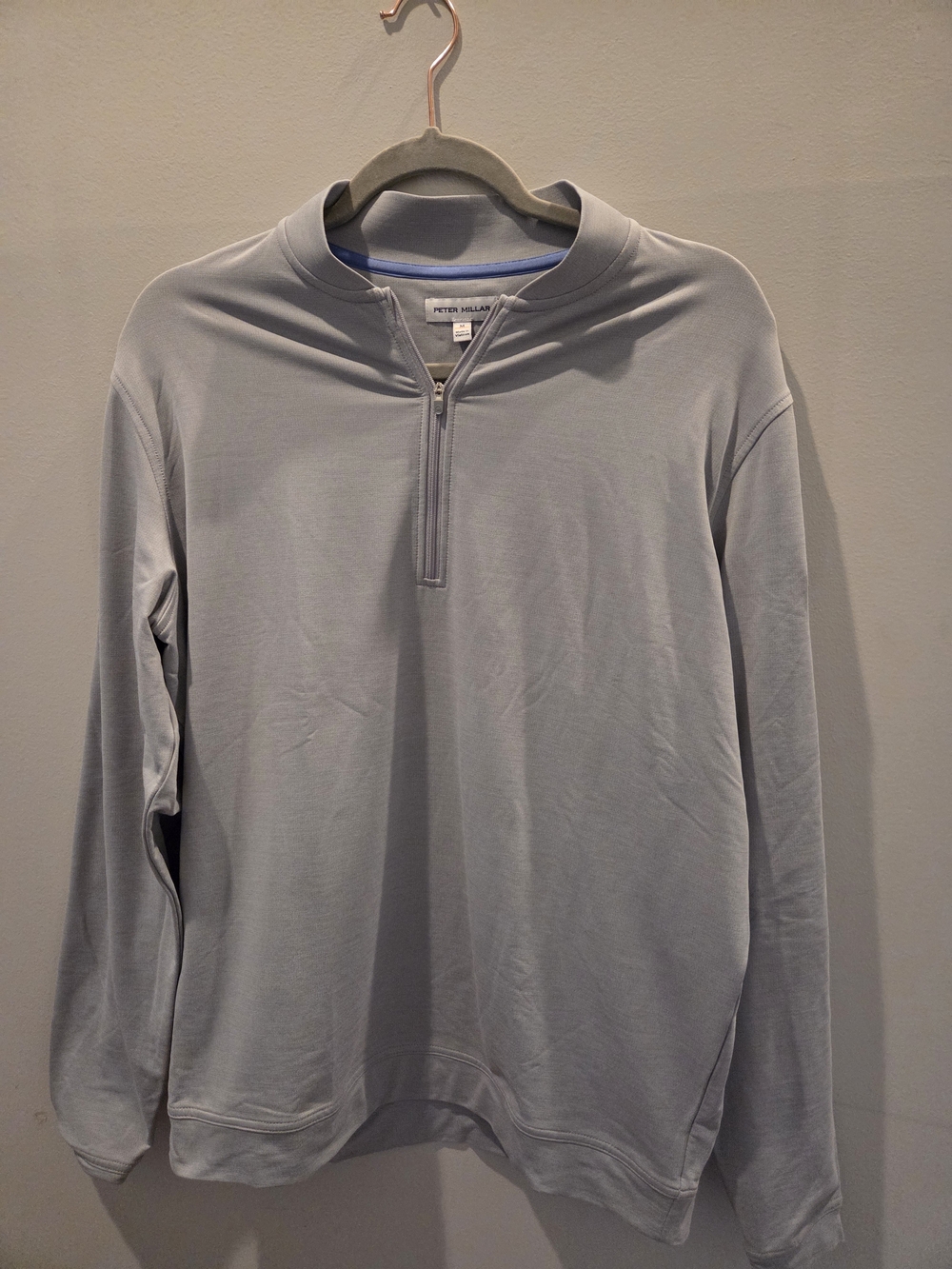 Peter Millar Light Gray Half-Zip Pullover